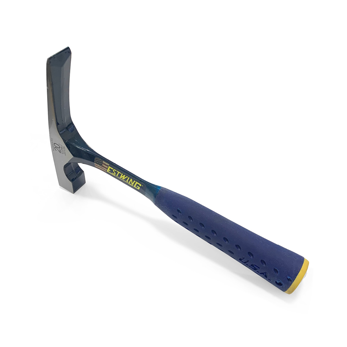 Estwing Bricklayer's Hammers have bonded and molded Shock Reduction Grips®. Patented nylon end caps now makes these hammers the most durable on the market. Available from Speedcrete, United Kingdom.