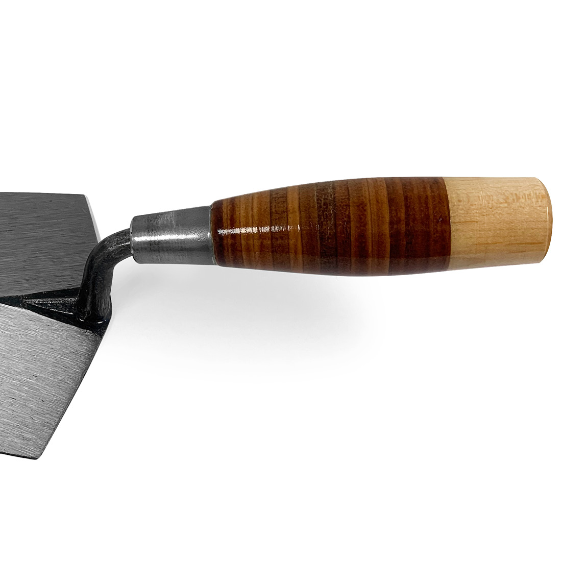 W.Rose 7" Buttering Trowel with Wood Handle. This trowel is made from a single piece of forged steel and is exclusively available in the United Kingdom from Speedcrete. The leather handle bricklayers trowel with be a tool to treasure.