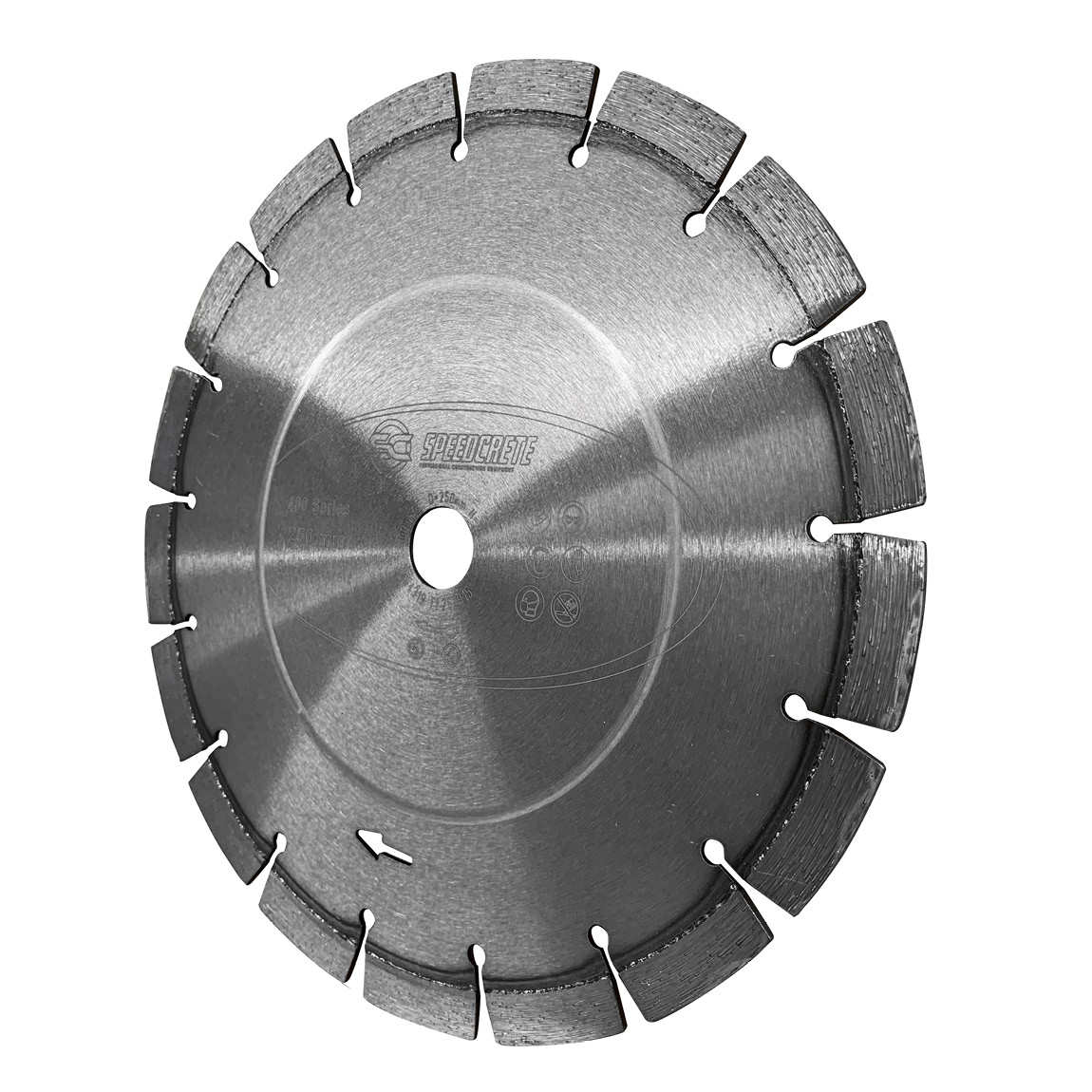 10 inch blade Premium Grade Green Concrete blade uses diamonds embedded in metal to cut expansion joints in concrete slabs and is used on the same day as the pour. Available from Speedcrete, United Kingdom.