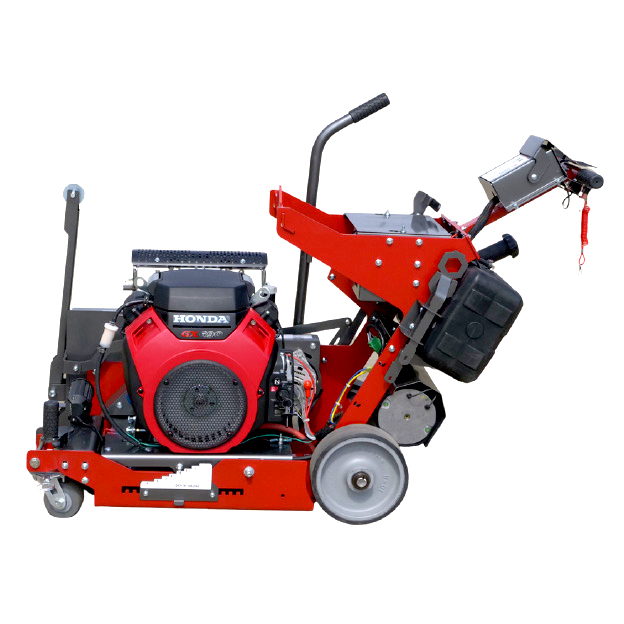 The GS-700 Self Propelled Early Entry Floor Saw can cut a 4 inch depth using a 14 inch blade. This floor cutter uses Diamond blades to create expansion joints to prevent damage caused by shrinkage. Available from Speedcrete, United Kingdom.