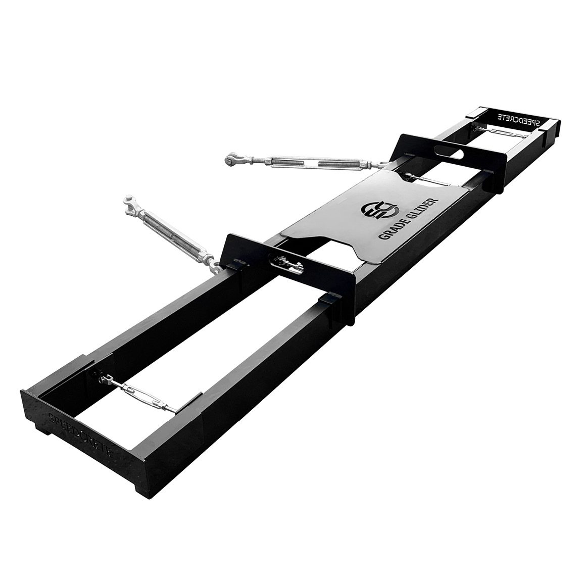 The Grade Glider is designed to improve surface tolerance, simply towed by a ride-on power trowel to create a flat concrete surface. Available from speedcrete, United Kingdom.
