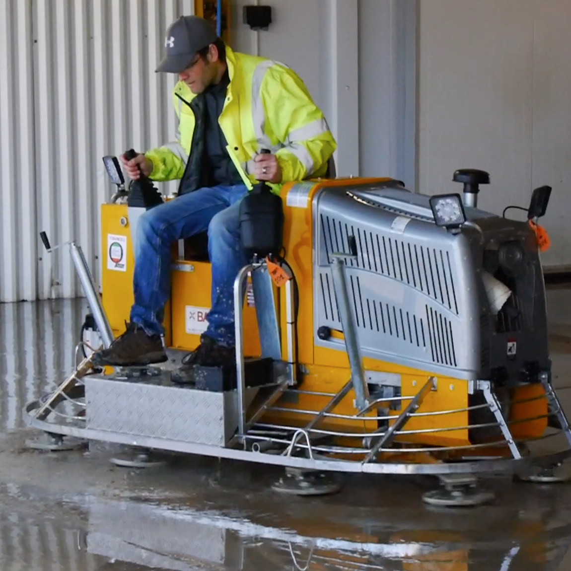 The Grind N Shine planetary tooling system is installed on our ride-on power trowels which is an efficient way to grind or polish large areas of concrete. Available in the United Kingdom.