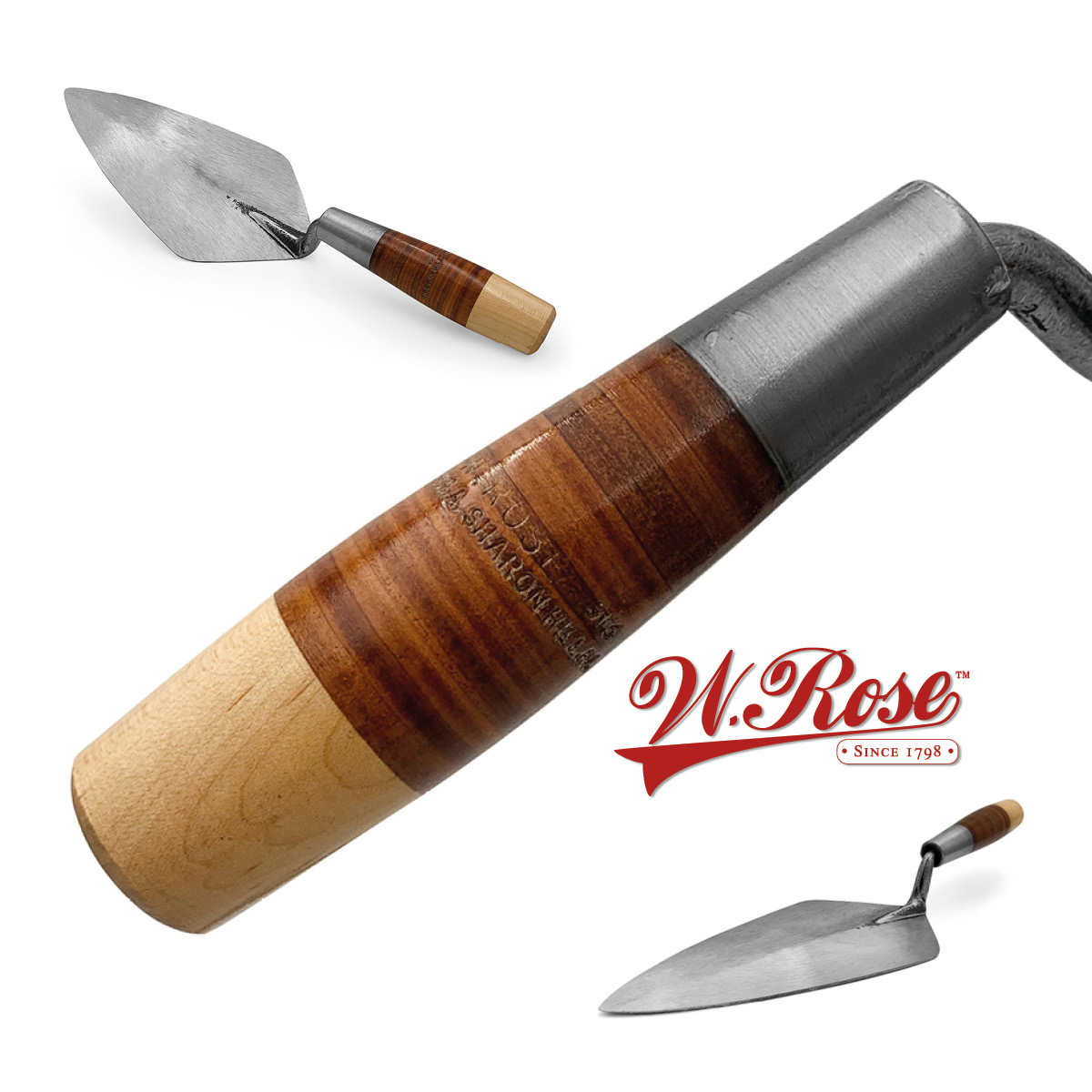 Brick tool Leather handles w.rose replacement from Speedcrete, United Kingdom.