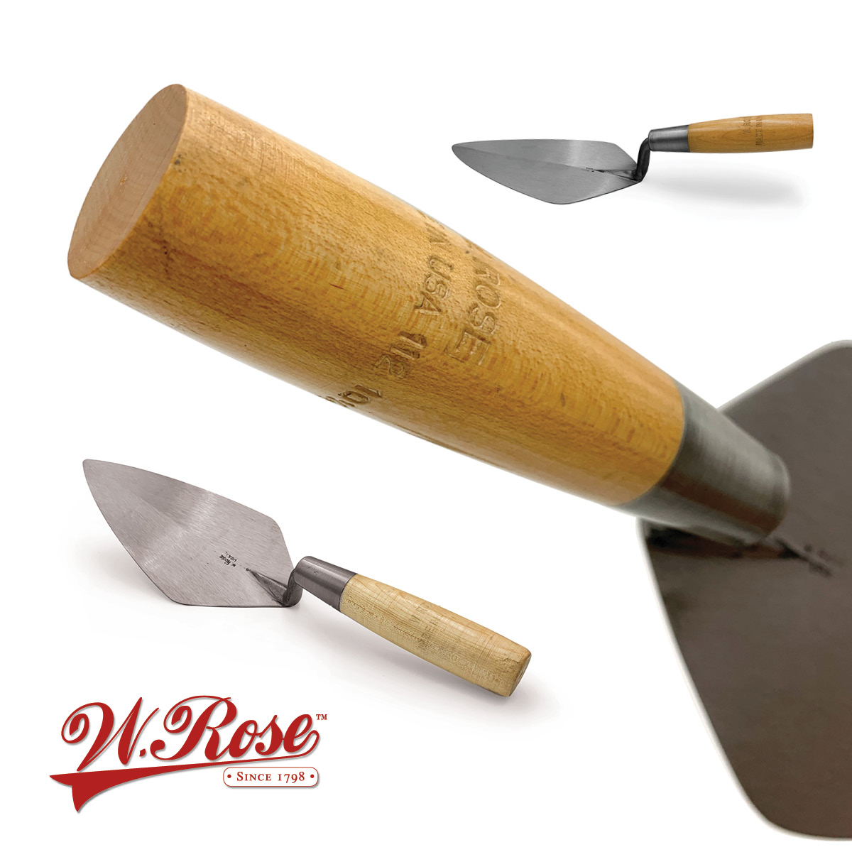 W.rose trowels are professional masonry tools and you can replace the handles if required. This wooden handle is available from Speedcrete, United Kingdom.