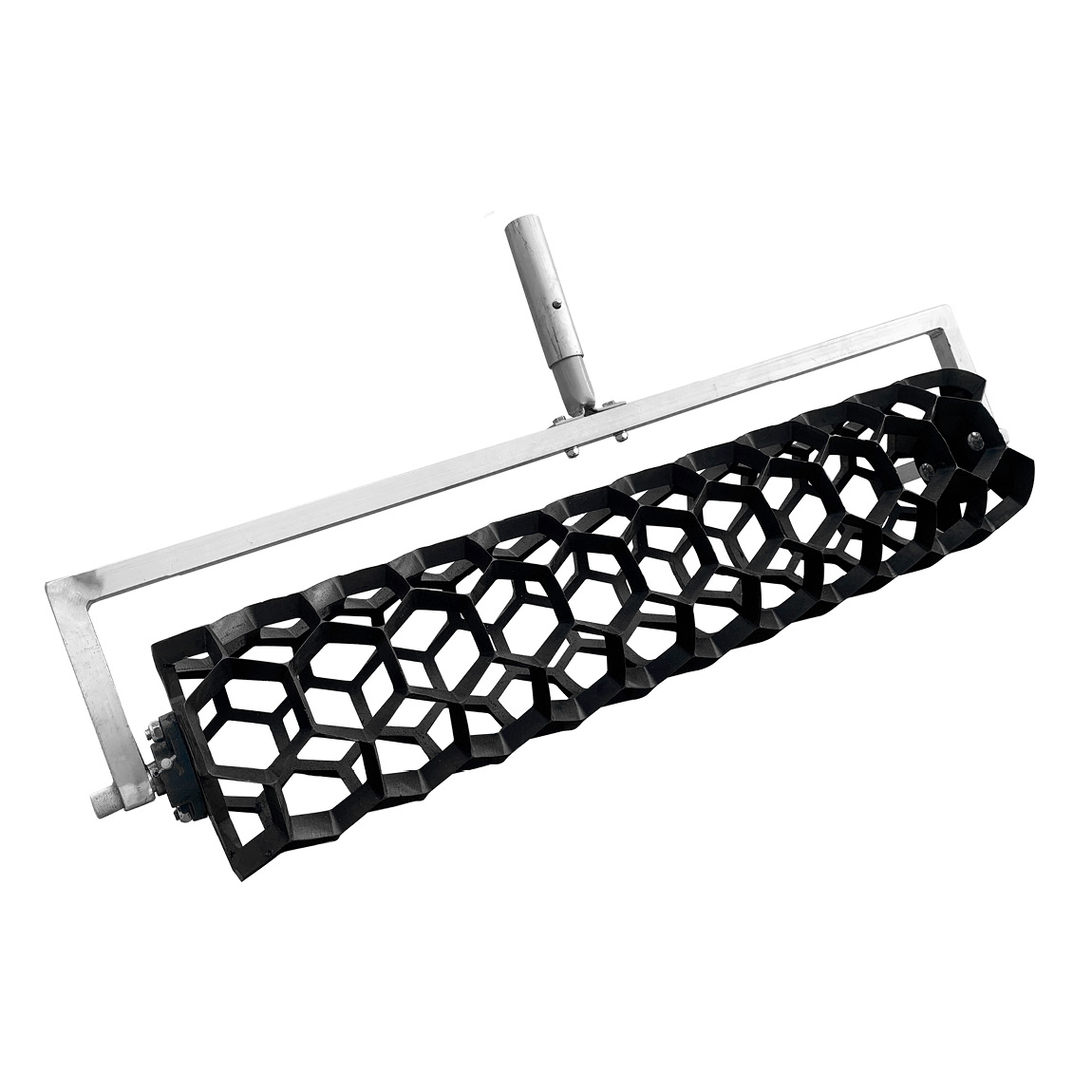 Hexagon roller for concrete patterns. These rollers produce a hexagonal pattern that gives cattle a slip resistant surface. Typically used in agricultural yards and cow sheds.
