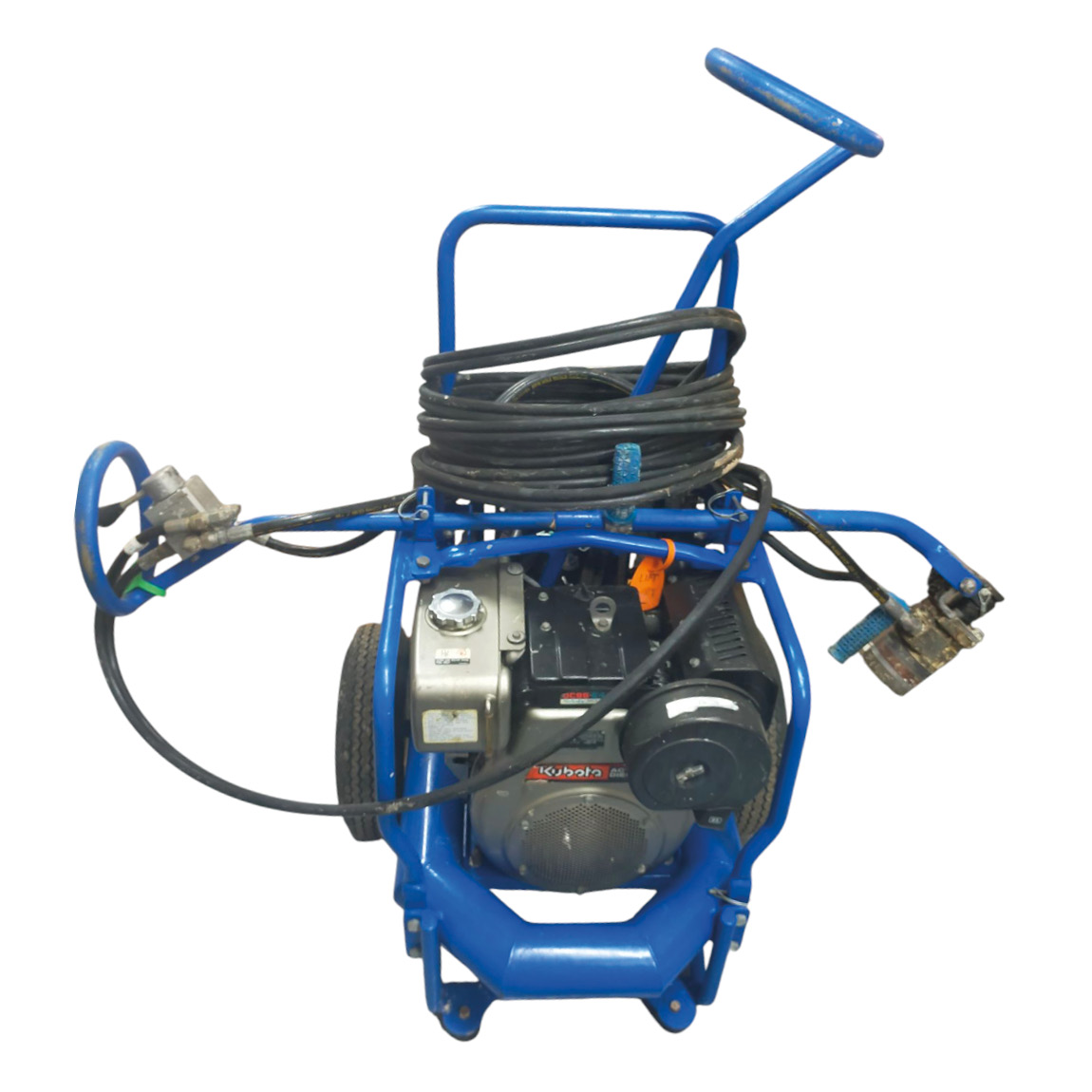 Used Bunyan Striker Diesel Roller Screed. The most versatile & adapatable concrete screeding machine on the market. Can be used for flat, slope work even conical tanks, Simple straight forward and reliable. Hydraulic drive & Kubota OC95 Power.