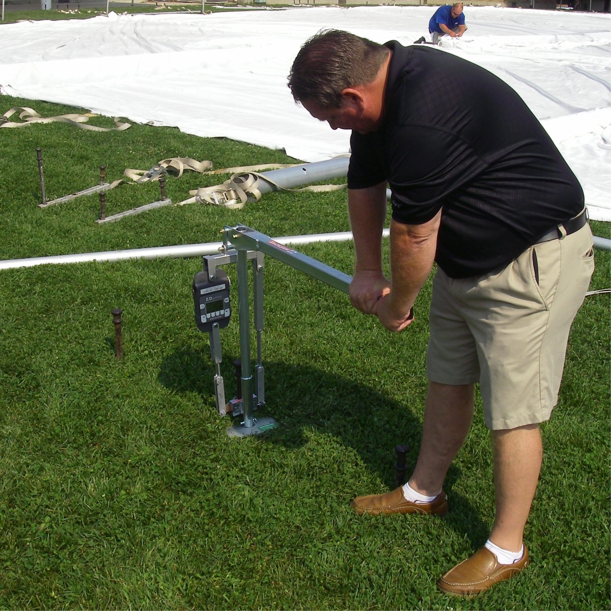 What is the holding power of your stakes? The JackJaw® Tent Stake Puller with Certified Load Cell option can tell you! Safety of the tent installations has always been foremost in the tent rental industry. Tent rental companies can now have peace of mind,