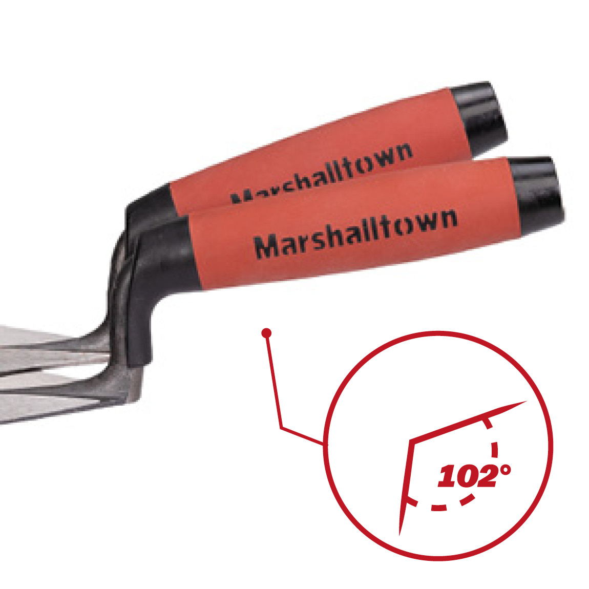 The MARSHALLTOWN Low Lift Brick Trowels feature a specially designed 102° handle angle, which is ideal for bricklayers who are accustomed to a lower lift. This unique angle ensures comfort on the job while reducing wrist and hand pain. Available from spee
