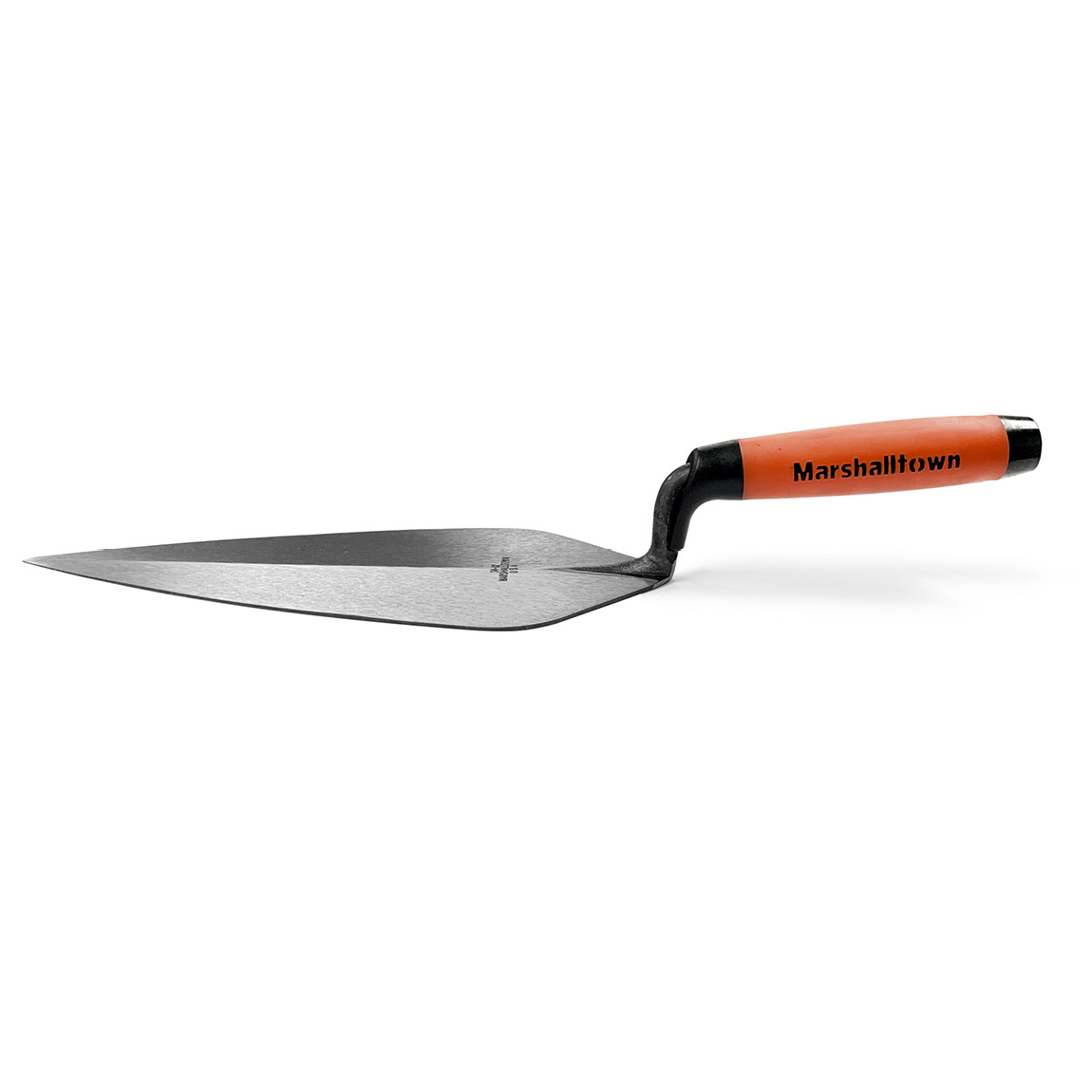 Marshalltown 11" Philadelphia Pattern Brick Trowel is forged from a single piece of high carbon steel and heat treated for strength. The new low lift handle is available from Speedcrete, United Kingdom.