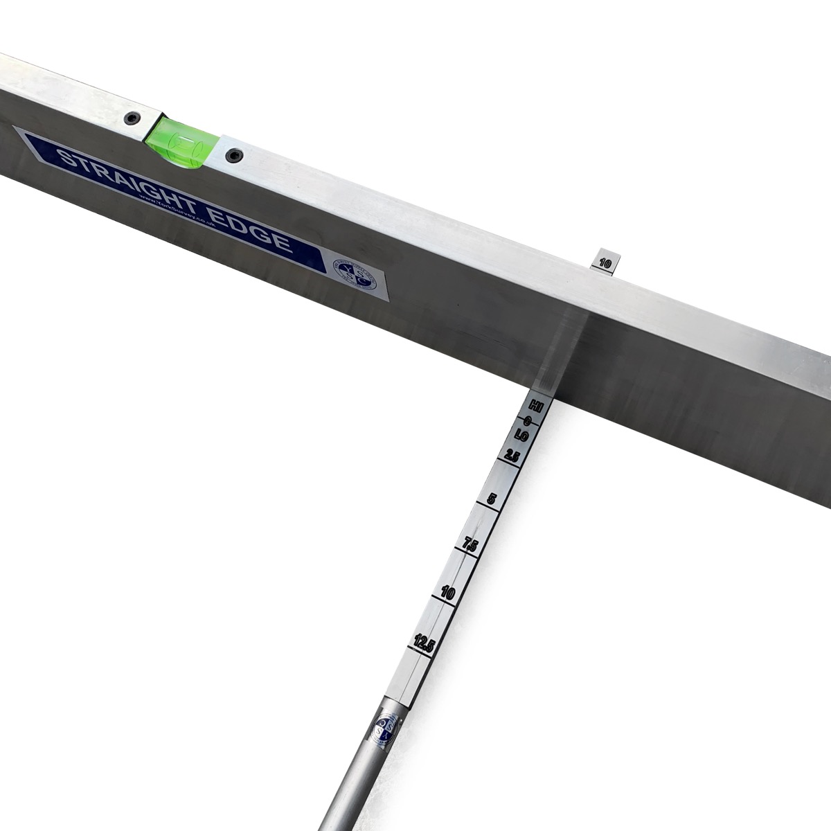 A Metric Graduated Measurement Wedge is a great tool for the task of determining how accurate the work is by sliding the wedge under a straight edge tool which has raised blocks to take the measurement.