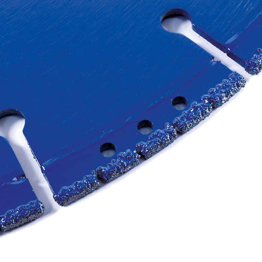 The MEXCEL vacuum brazed metal cutting blade provides superior cutting precision. The perforated steel core design reduces heat build-up and ensures quick cooling – perfect for intensive use. Available from Speedcrete, United Kingdom.