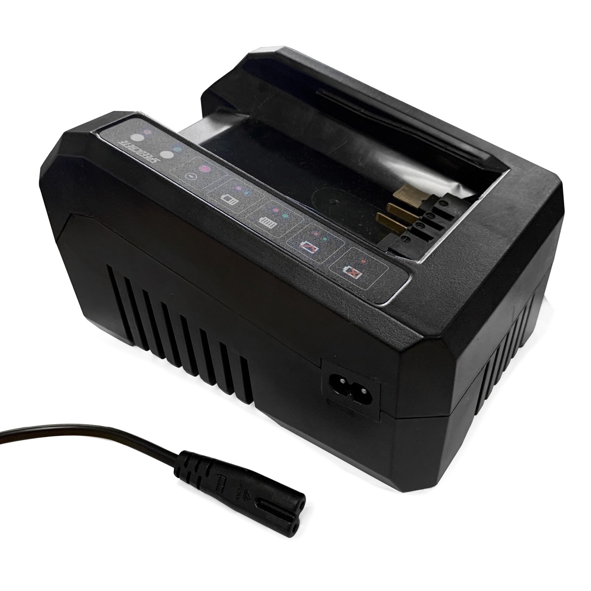 MVCRG Battery Charger which is used to charge batteries for the Atom Poker or Atom Screed which are used to vibrate and level concrete. Available from Speedcrete, United Kingdom. 