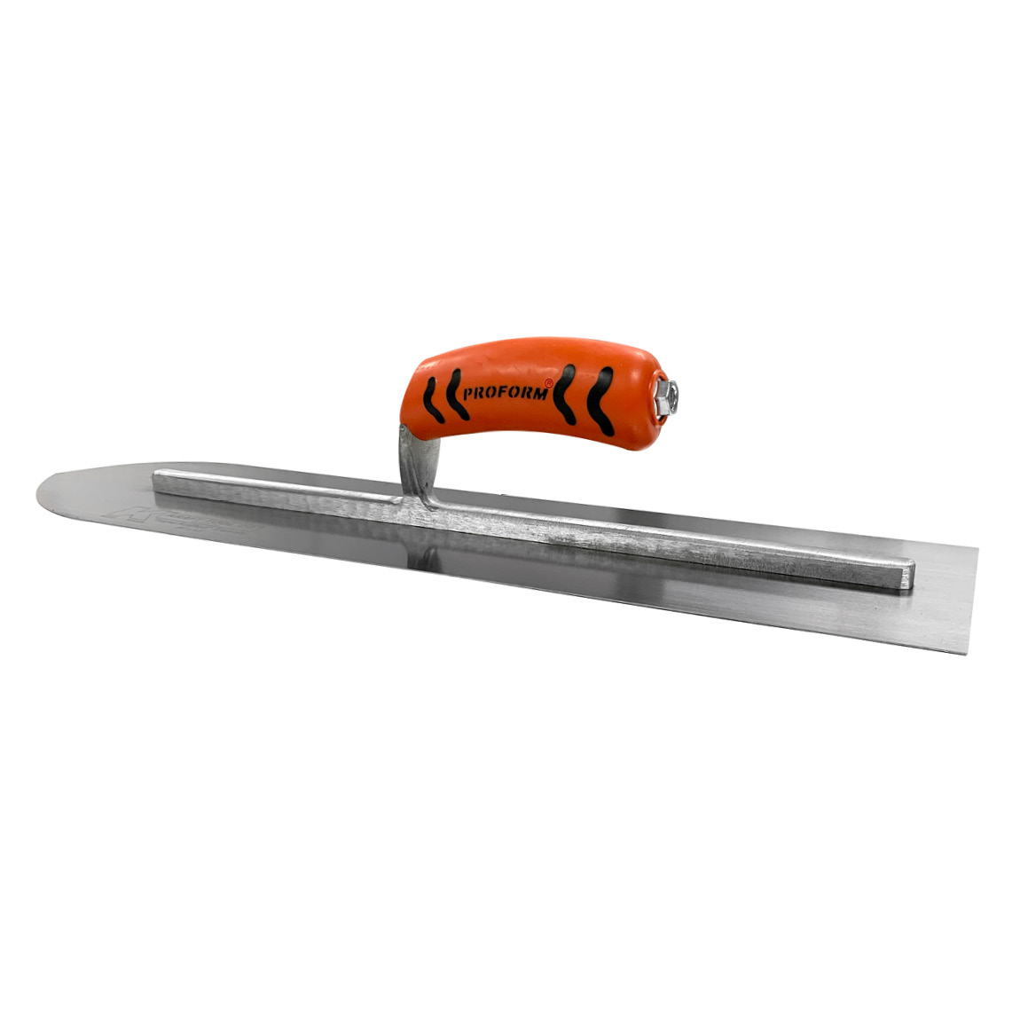 A unique, innovative blade is similar to the round front/square back design of trowel to give the best of both worlds with this sword shaped trowel. Concrete hand tools from speedcrete, United Kingdom.