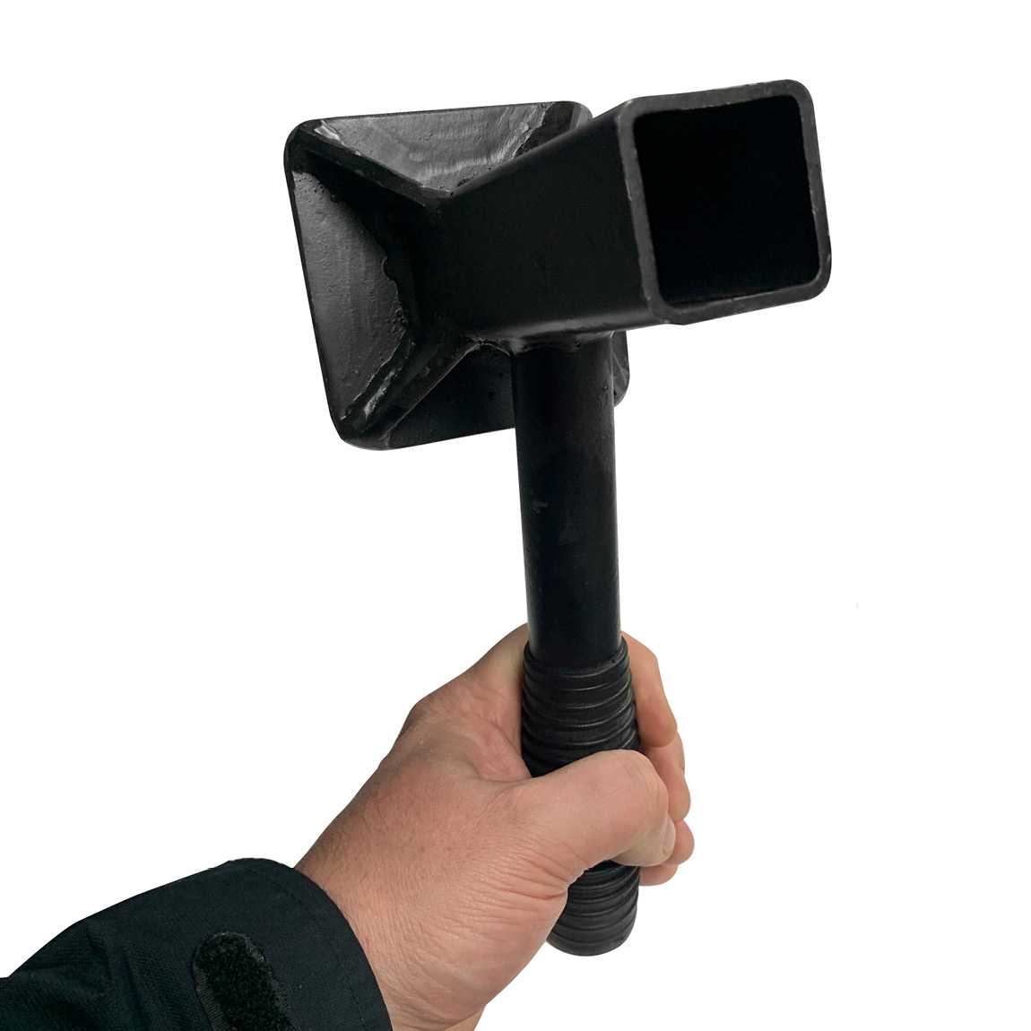 Hammering stakes into the ground is made easier with this striking sleeve. A safety device which preserves your concrete form stakes and make striking much more accurate. Available from Speedcrete, United Kingdom.