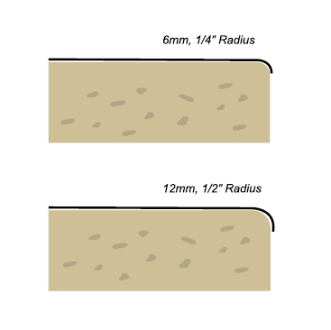 Small Blue Steel curved Edger for creating a lip on the sides of concrete slabs and pathways. This is a great way to prevent cracking which can occur more readily on sharp edges which can be easily chipped. Available from Speedcrete, United Kingdom.