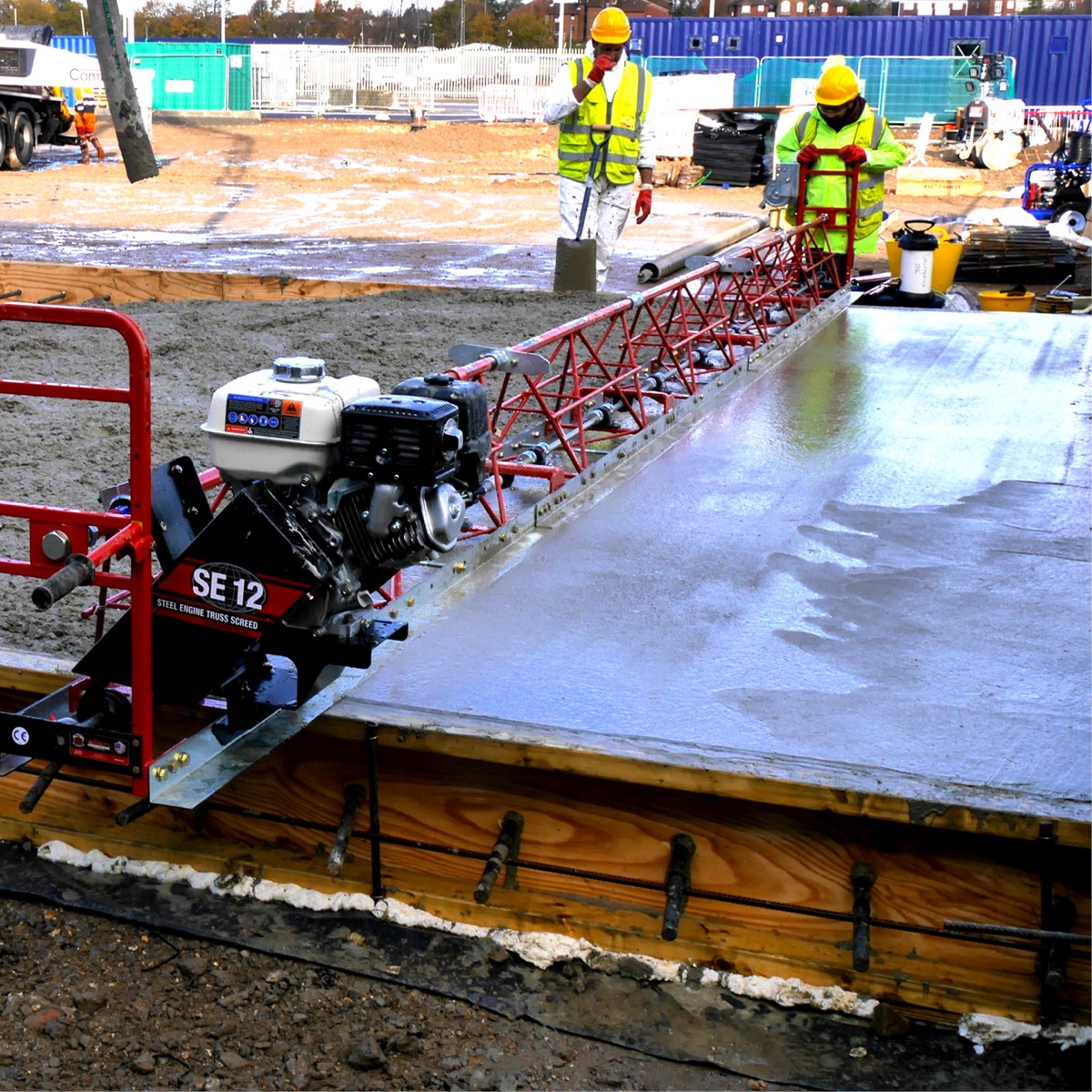 The Razorback Truss Screed from Allen Engineering is available for concrete levelling from Speedcrete, United Kingdom.