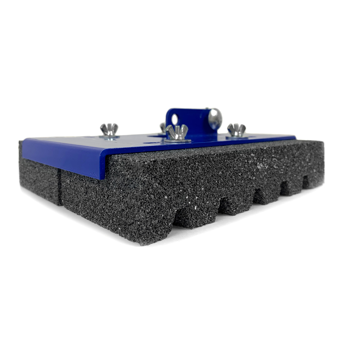 This 20 grit fluted mop makes dressing down concrete fast and easy. The fluted brick is on a diagonal, which provides sharp edges to help with stubborn materials while carrying away the excess debris. Use with the included Clevis Handle or adapter of your