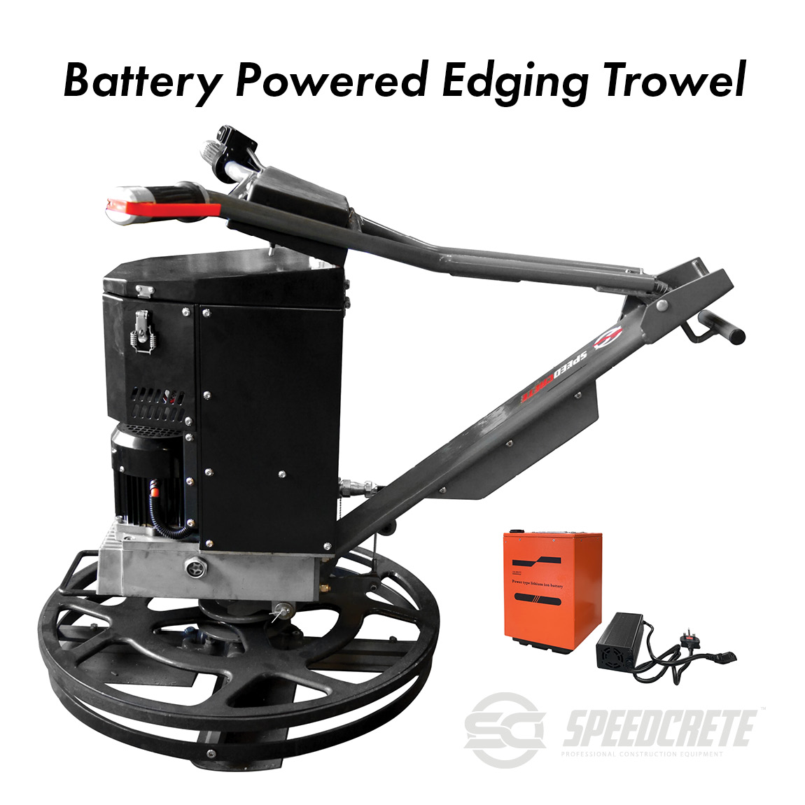 This lithium ion battery can be purchased as a replacement or spare for the concrete finishing power trowel supplied by Speedcrete, United Kingdom.