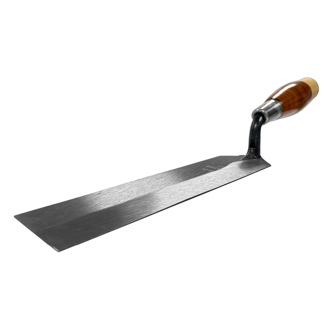 Leather handle margin trowels supplied in the United Kingdom Via Speedcrete. These single forged steel trowels are handy for any masonry professional.