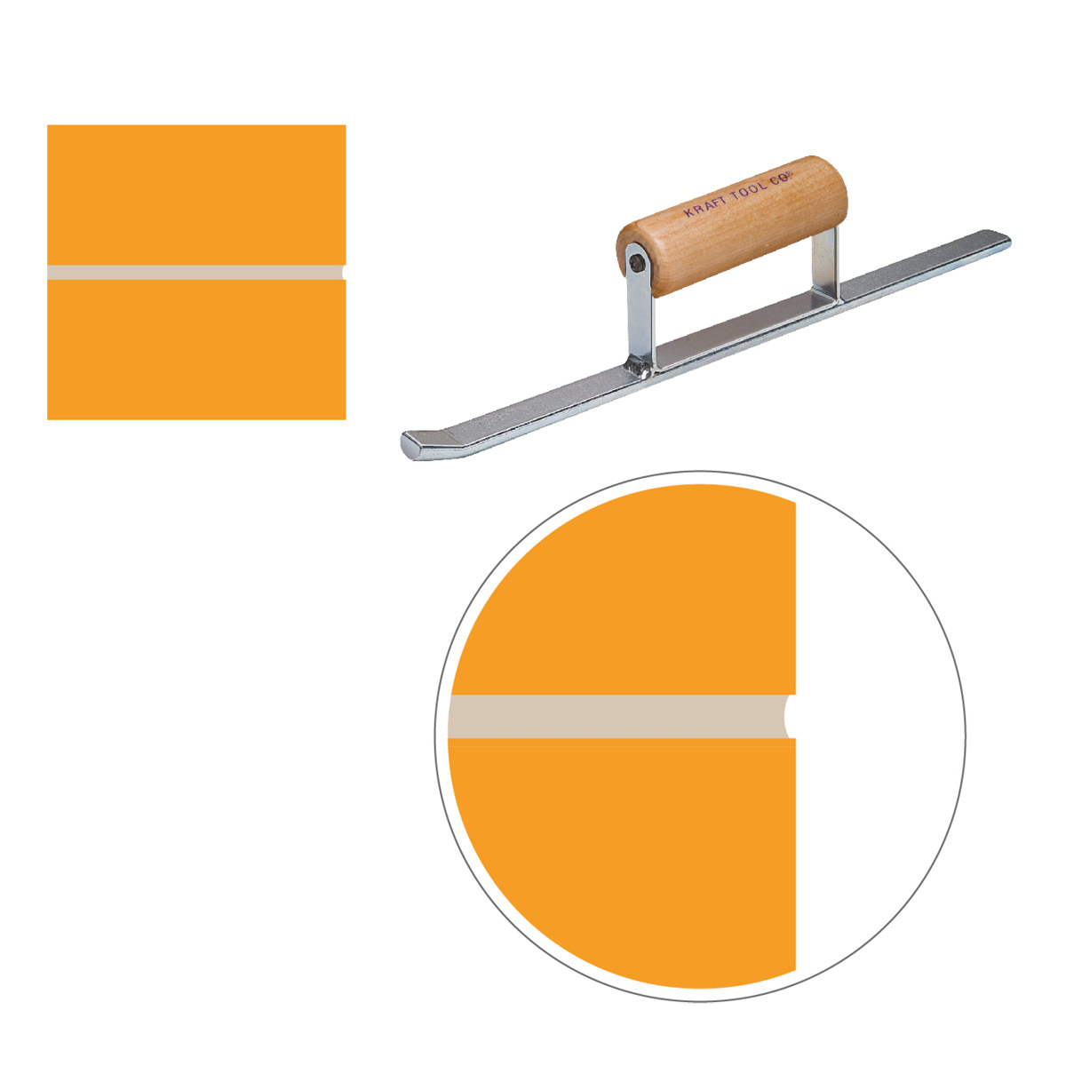 Speedcrete offer a selection of Kraft Tools half round convex sled runners for fine finishing bricklaying professionals. These Sled Runners all have a traditional wooden handle and a steel concave Joint. Speedcrete, United Kingdom.