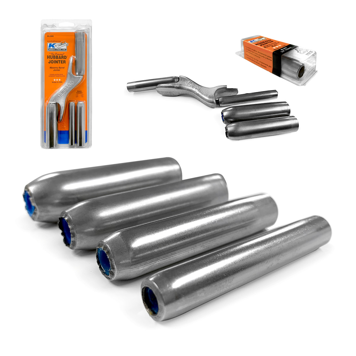 Replacement Barrels for the Hubbard Jointer used by bricklayers. Made by Kraft Tools and sold in the United Kingdom.