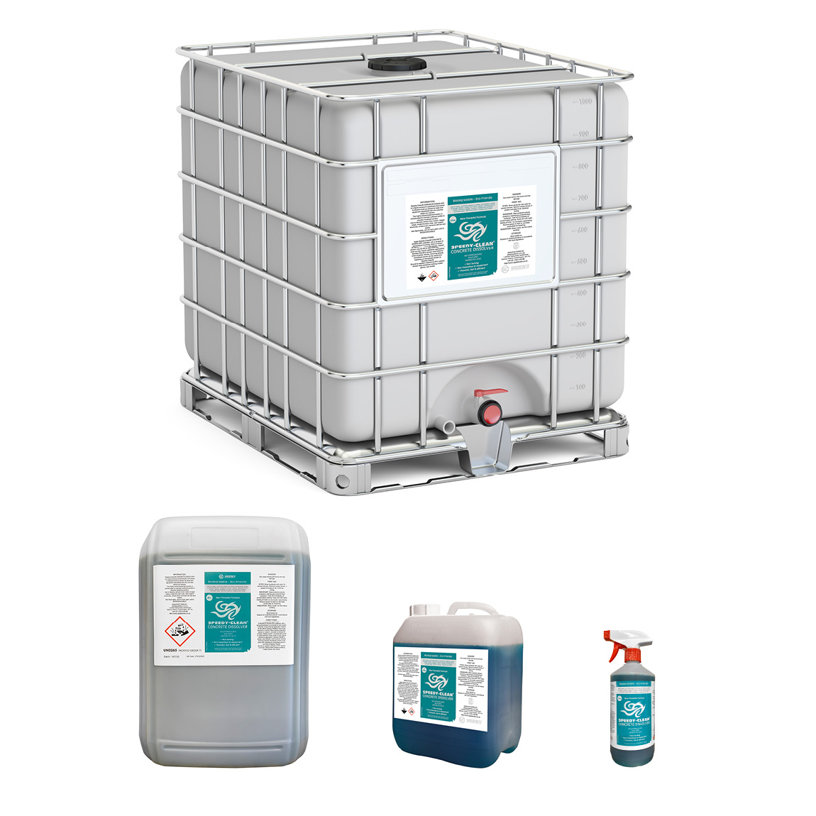 Clean and protect your capital investments from hardened concrete with this super effective concrete dissolver, the most powerful & effective concrete dissolver available! Simply add the Speedy-Clean to a foamer, spray the foam onto the object.