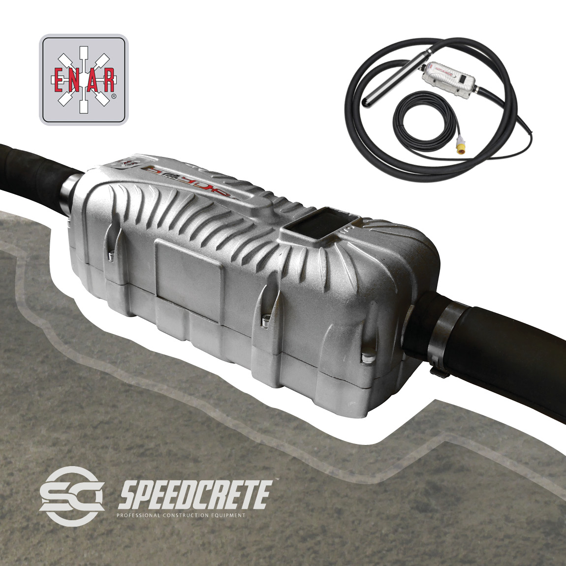 Spyder Pro Excel 50mm Head, 7m flex, 15m cable. The high frequency Spyder Pro is a compact and cost efficient concrete vibrator. Due to the converter and vibrator being an all in one package you don't need to purchase the equipment in 2 separate parts. Av