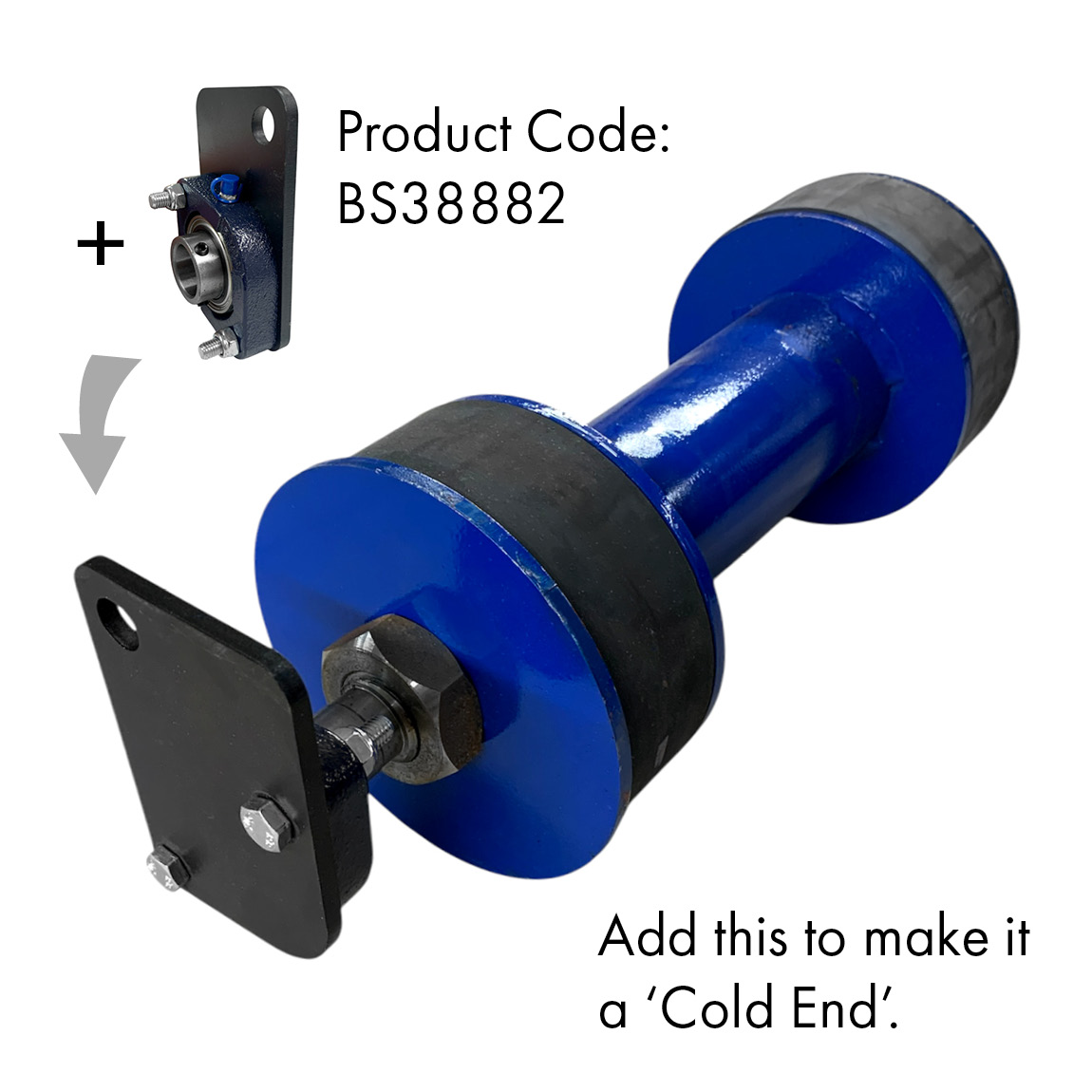 This roto screed tube cone end plug slots into a bare-end tube with a diametre of 6". Once positioned inside the tube a tightening mechanism make the rubber expand to tightly grip the inside of the tube.