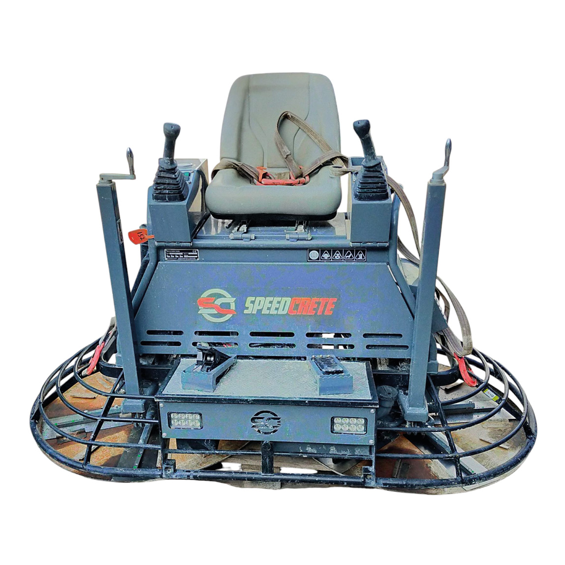 Used Speedcrete 36" Honda GX690 Hydraulic Steer Ride on Trowel. The latest ride on trowel from the Speedcrete stable provides an excellent smooth ride and fingertip control via the hydraulic joysticks. Available from Speedcrete, United Kingdom.