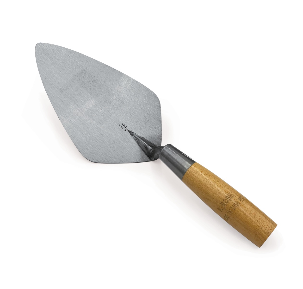 W.rose London Wide pattern brick trowels have a wooden handle and are made from a single piece of forged steel. These professional masonry tools are hand finished. To purchase these trowels please visit Speedcrete, United Kingdom.