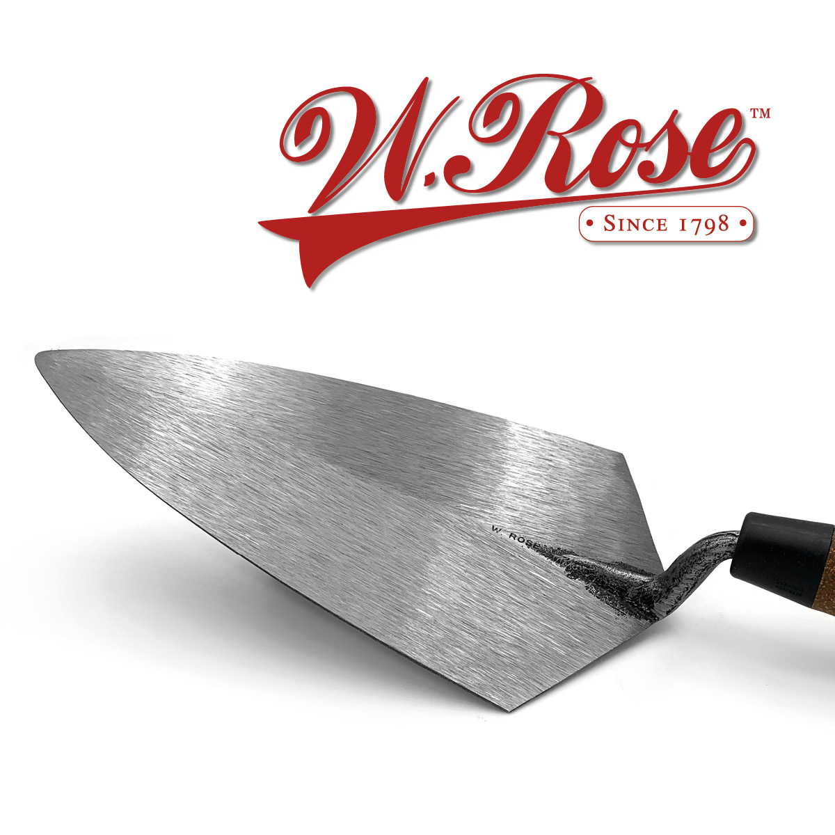 W.rose Philadelphia brick trowels with a cork handle are available via Speedcrete, United Kingdom. These forged steel trowels are a professional masonry tool of high quality.