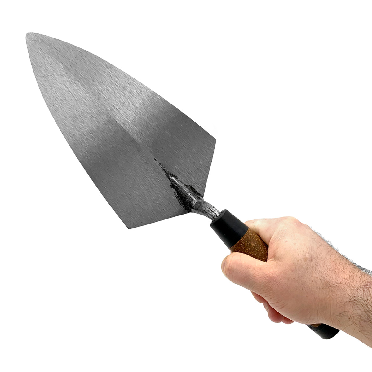 W.rose Philadelphia brick trowels with a cork handle are available via Speedcrete, United Kingdom. These forged steel trowels are a professional masonry tool of high quality.