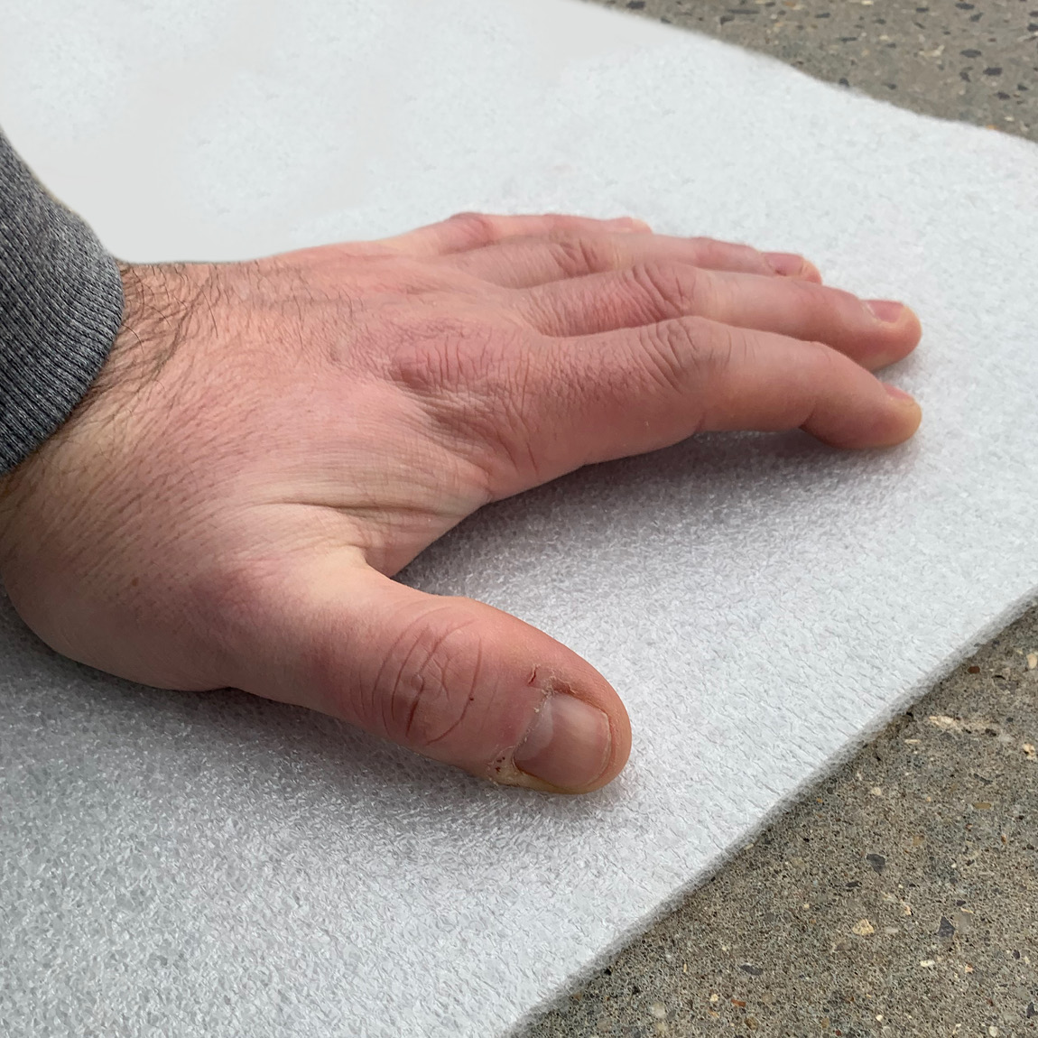 Rolls of material to insulate concrete from harsh cold conditions and frost. This 75 metre long roll has a thickness of 7mm and is used by concrete industry professionals. Available from Speedcrete, United Kingdom.