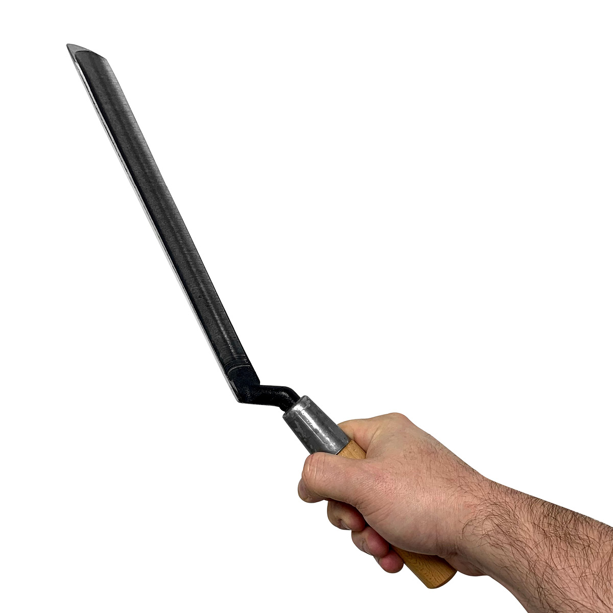 The 10" long blade creates a 3/4" radius on the edge to prevent possible chipping with wear. Insert and work the edger between forms and concrete at the corner of steps and edges. Speedcrete, United Kingdom.