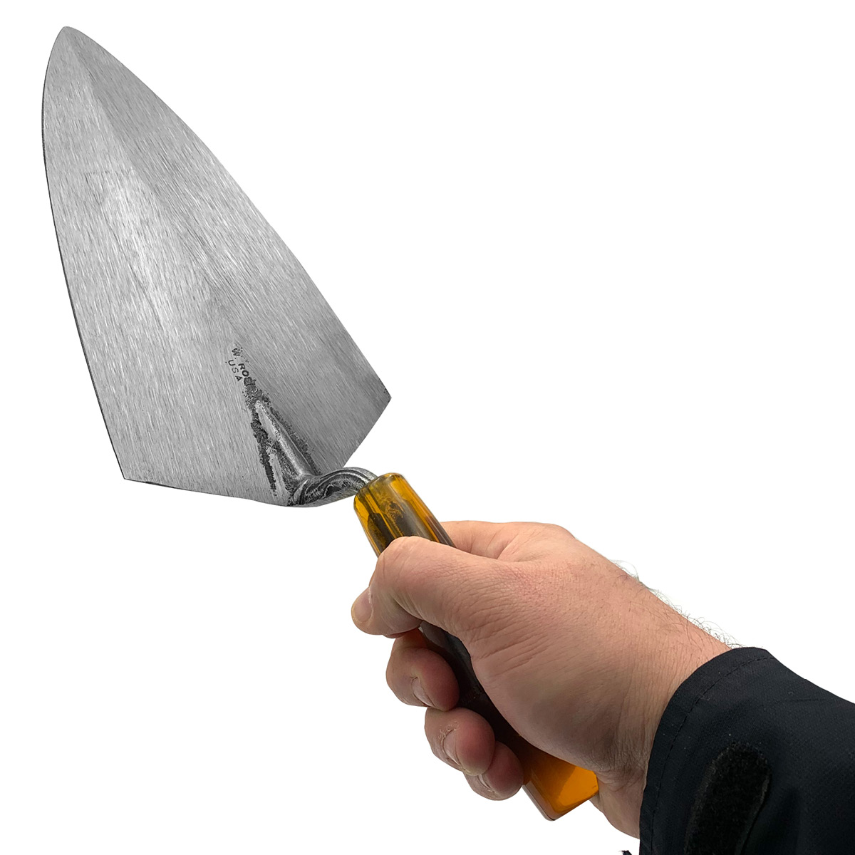 All W.rose professional brick trowels are made from a single piece of carbon steel, each high quality brick trowel blade is hand polished for comfort and required flexibility. Philadelphia plastic handle.