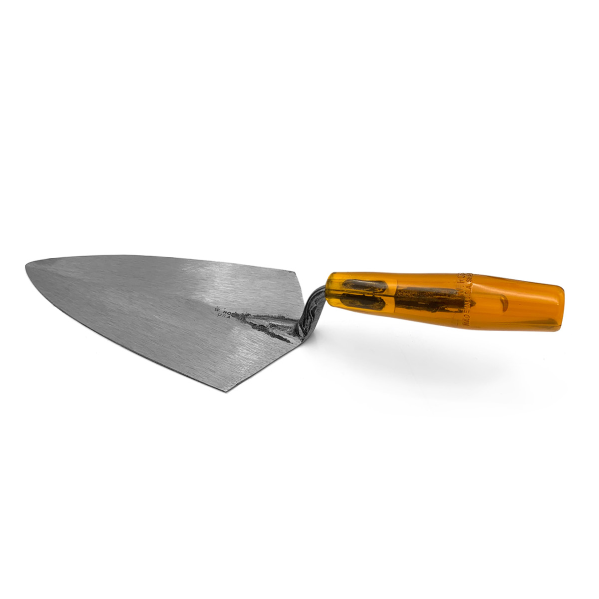 All W.rose professional brick trowels are made from a single piece of carbon steel, each high quality brick trowel blade is hand polished for comfort and required flexibility. Philadelphia plastic handle.