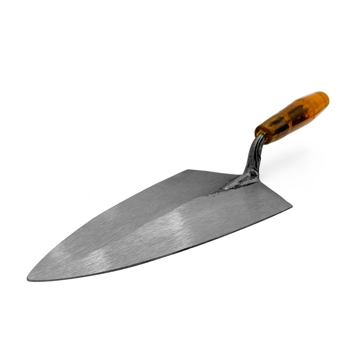 All W.rose professional brick trowels are made from a single piece of carbon steel, each high quality brick trowel blade is hand polished for comfort and required flexibility. Philadelphia plastic handle.