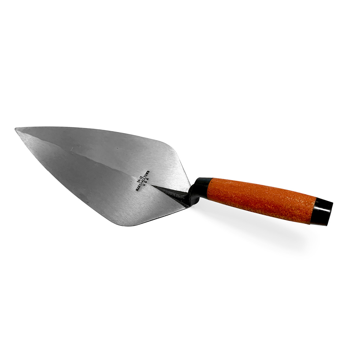 MARSHALLTOWN 12" NARROW LONDON DURACORK GRIP Marshalltown 12" London Pattern Brick Trowel; forged from a single piece of high carbon steel and heat treated for strength, Duracork handle. Available in the United Kingdom via Speedcrete.