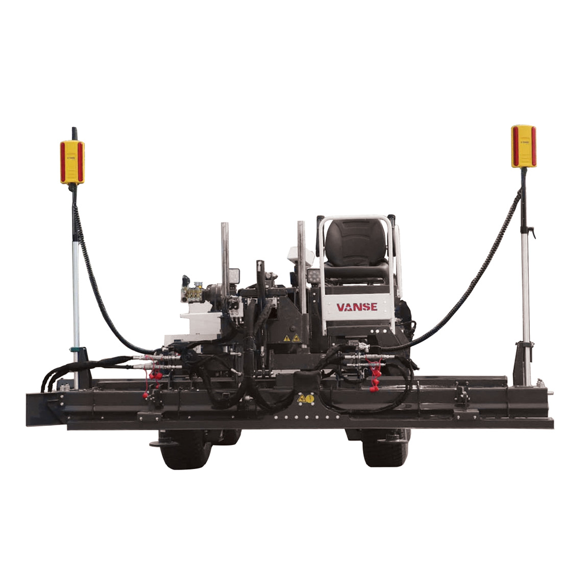 The telescopic boom of the YZS2-4 is a key feature with a reach of 5.5meters (18ft). With an advanced remote control system for hand-held application. This vibratory laser controlled boom screed.