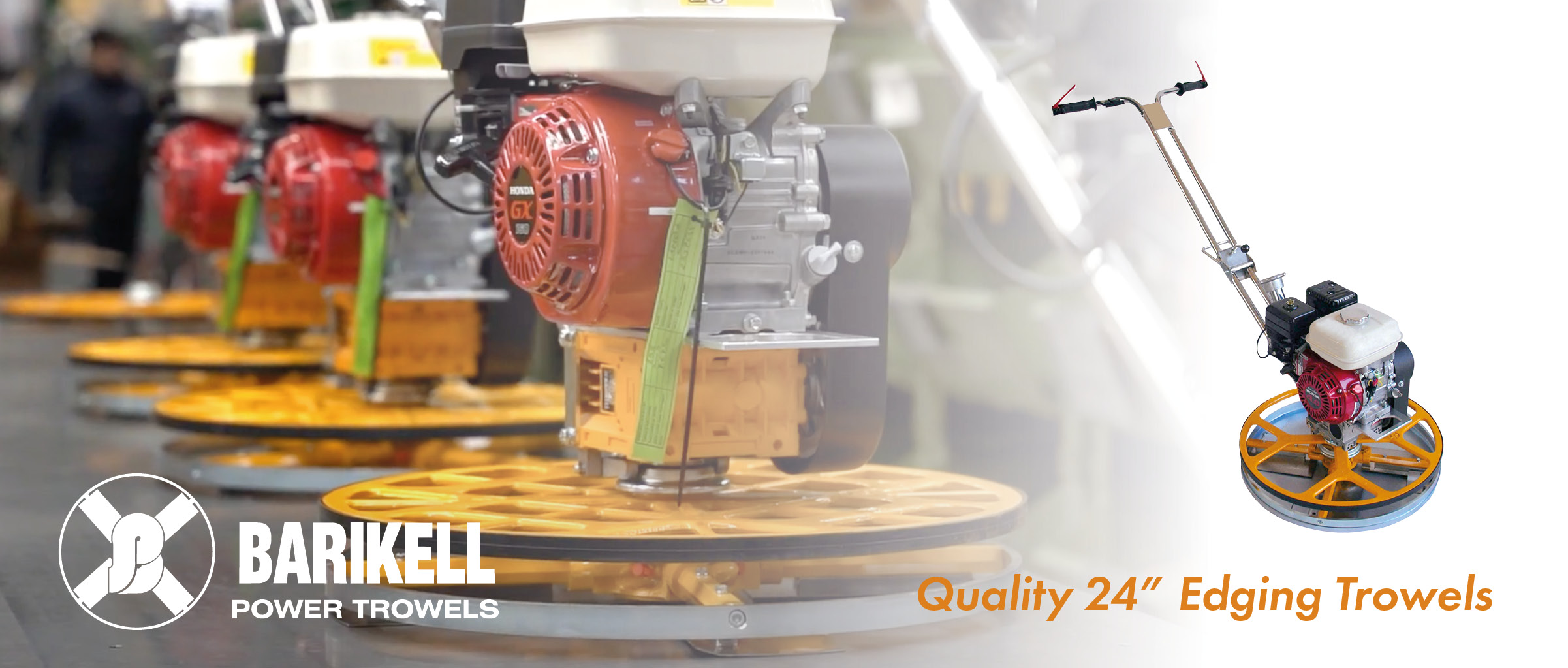 Barikell concrete finishing trowels the 24" Edging Trowel. Speedcrete United Kingdom.